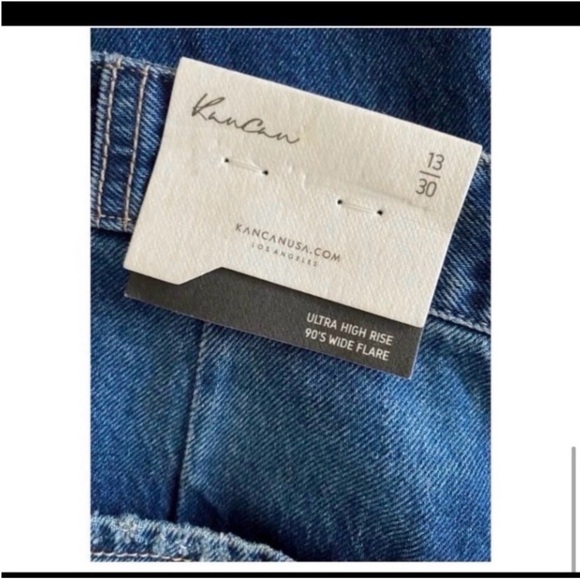 KANCAN 90’s Ripped Flare Wide Leg High Rise Jeans - Picture 10 of 12